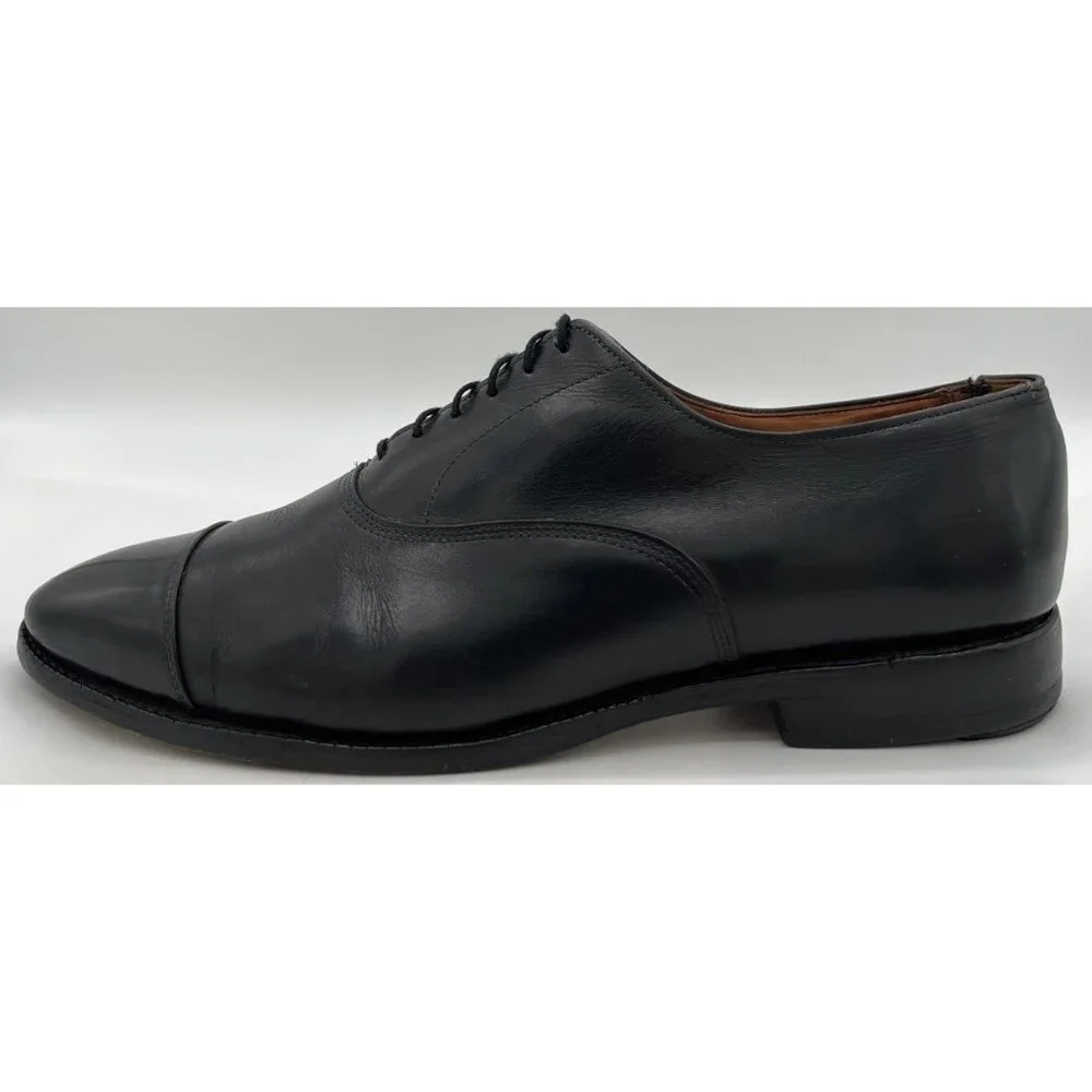 Allen Edmonds PARK AVENUE Black Leather Cap-Toe Oxfords Men’s 10.5D Dress Shoes